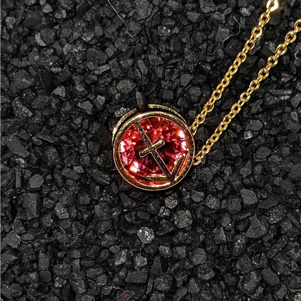 Cubic Zarconia Zodiac Necklace Goldplated