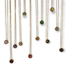 Cubic Zarconia Zodiac Necklace Goldplated