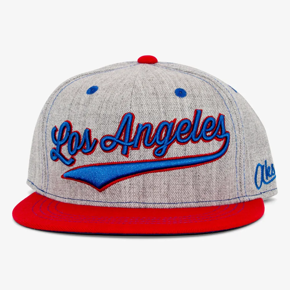 Cursive Los Angeles Snapback Hat