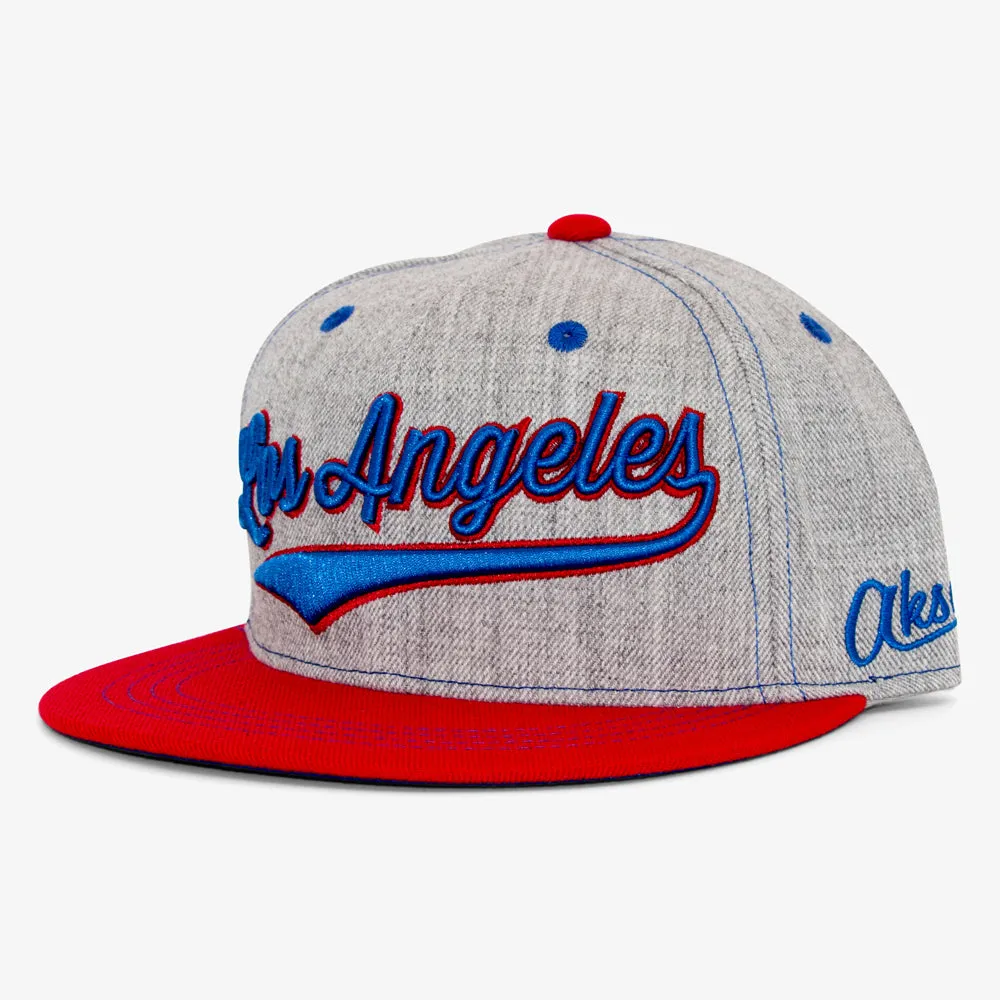 Cursive Los Angeles Snapback Hat