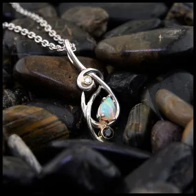 Custom Diamond and Opal Pendant