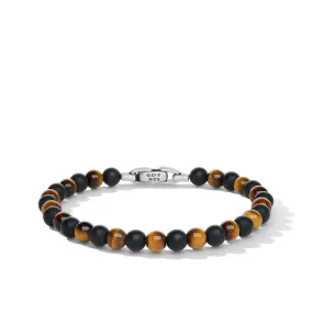 David Yurman Gents Spiritual Beads Bracelet with Black Onyx and Tiger's Eye
