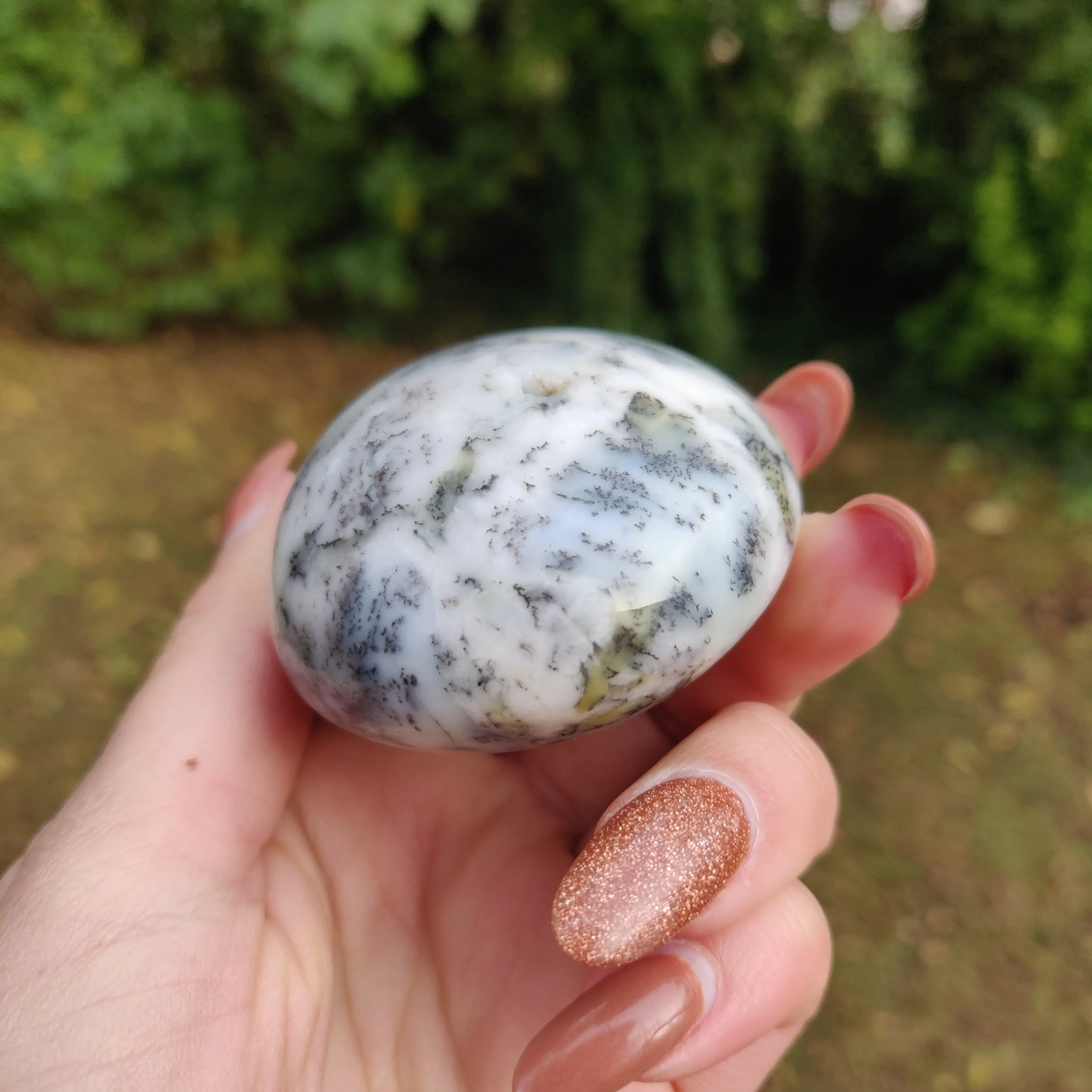 Dendritic Opal  Palm Stone (#5)