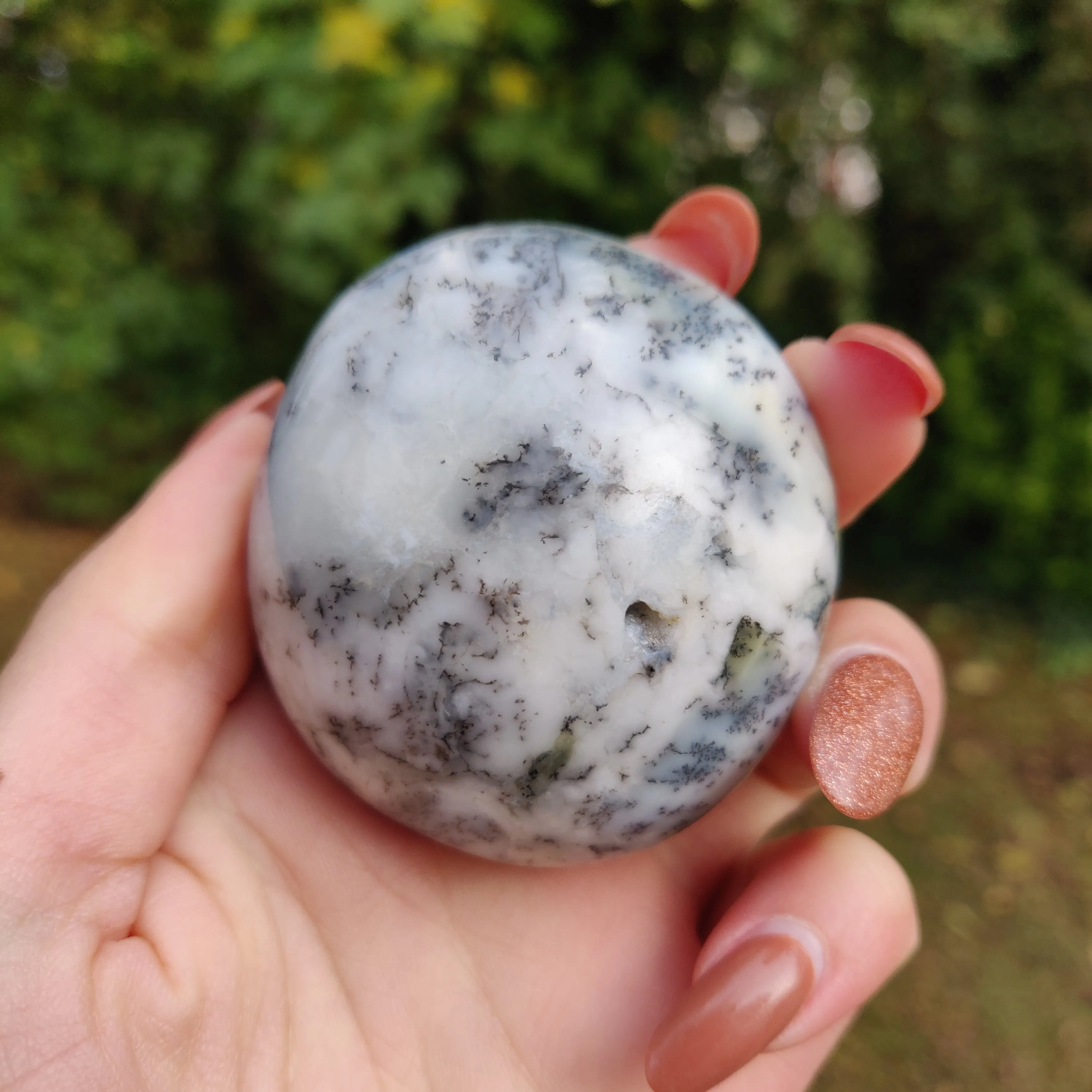 Dendritic Opal  Palm Stone (#5)