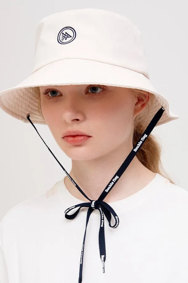 DF Ivory LOGOEmbroidery Cotton Bucket Hat (DWHE2E313IV)