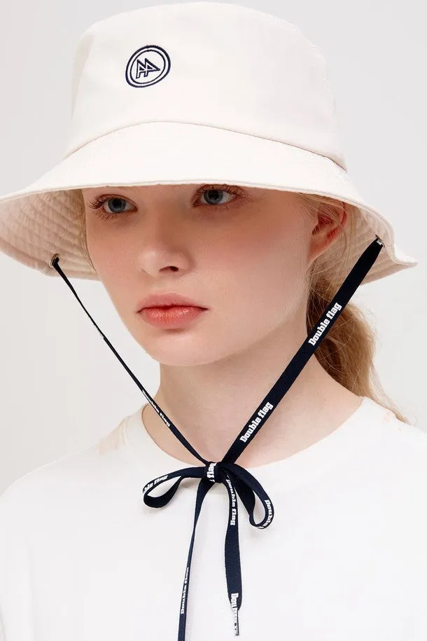 DF Ivory LOGOEmbroidery Cotton Bucket Hat (DWHE2E313IV)