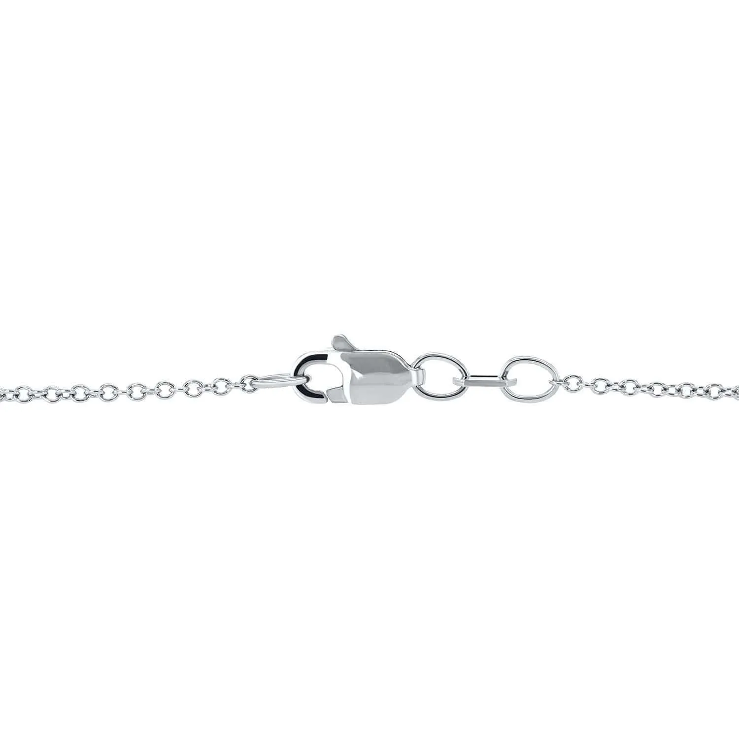 Diamond Floral Pendant Necklace 1/4 CTW 10k White Gold, 18in Chain