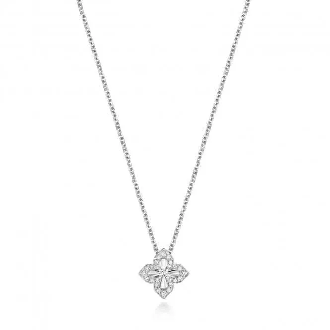 Diamond Jewellery 18ct White Gold Diamond Necklace NDQ127W