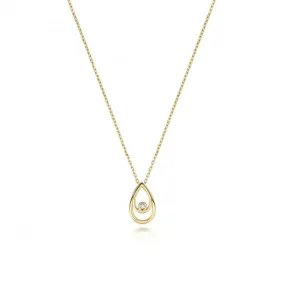 Diamond Jewellery 9ct Gold Necklace with 0.01CT Diamond ND140