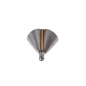Diamond Square Pendant with Triangular Steel Connector on 18" Black Mesh Chain