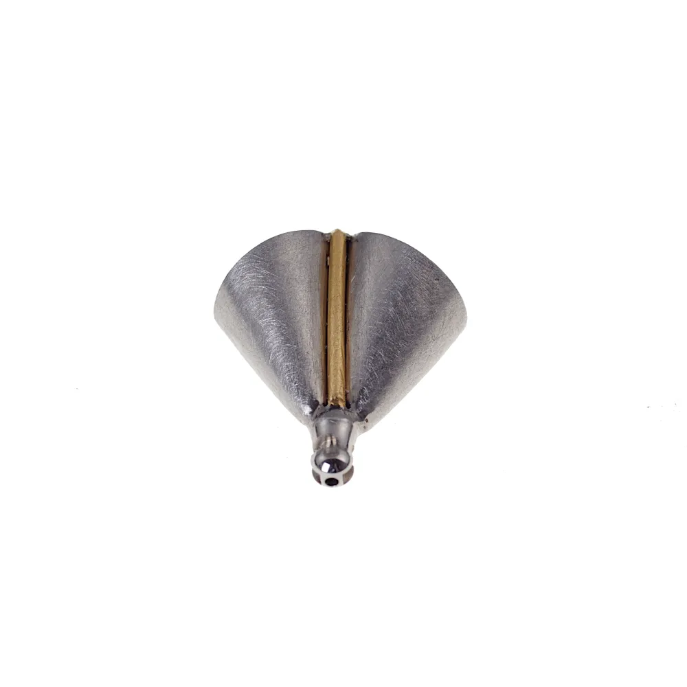 Diamond Square Pendant with Triangular Steel Connector on 18" Black Mesh Chain