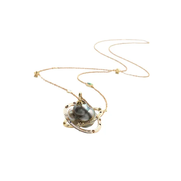 Double Orb Baroque Tahitian Pearl Necklace