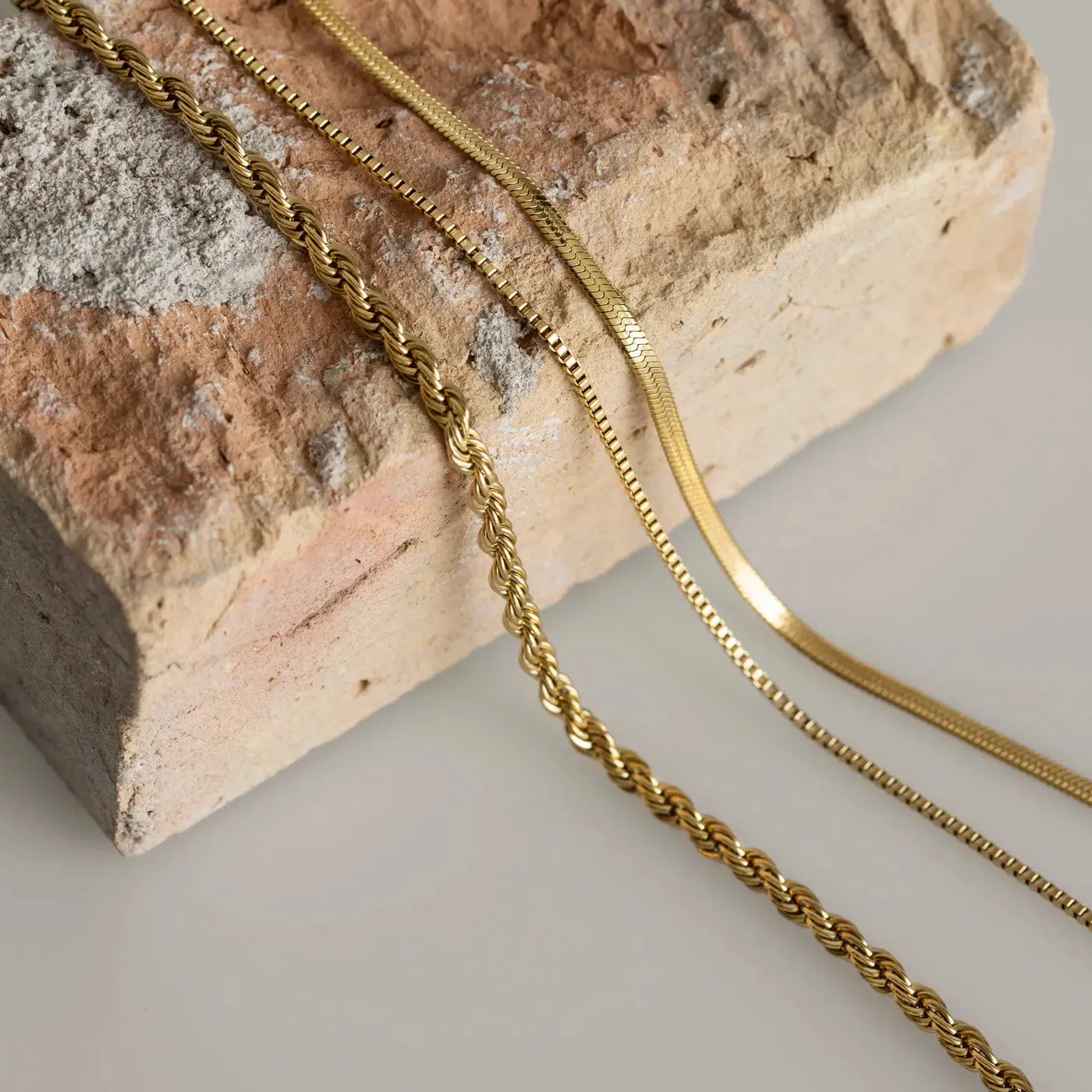 Double Snake Chains Necklace