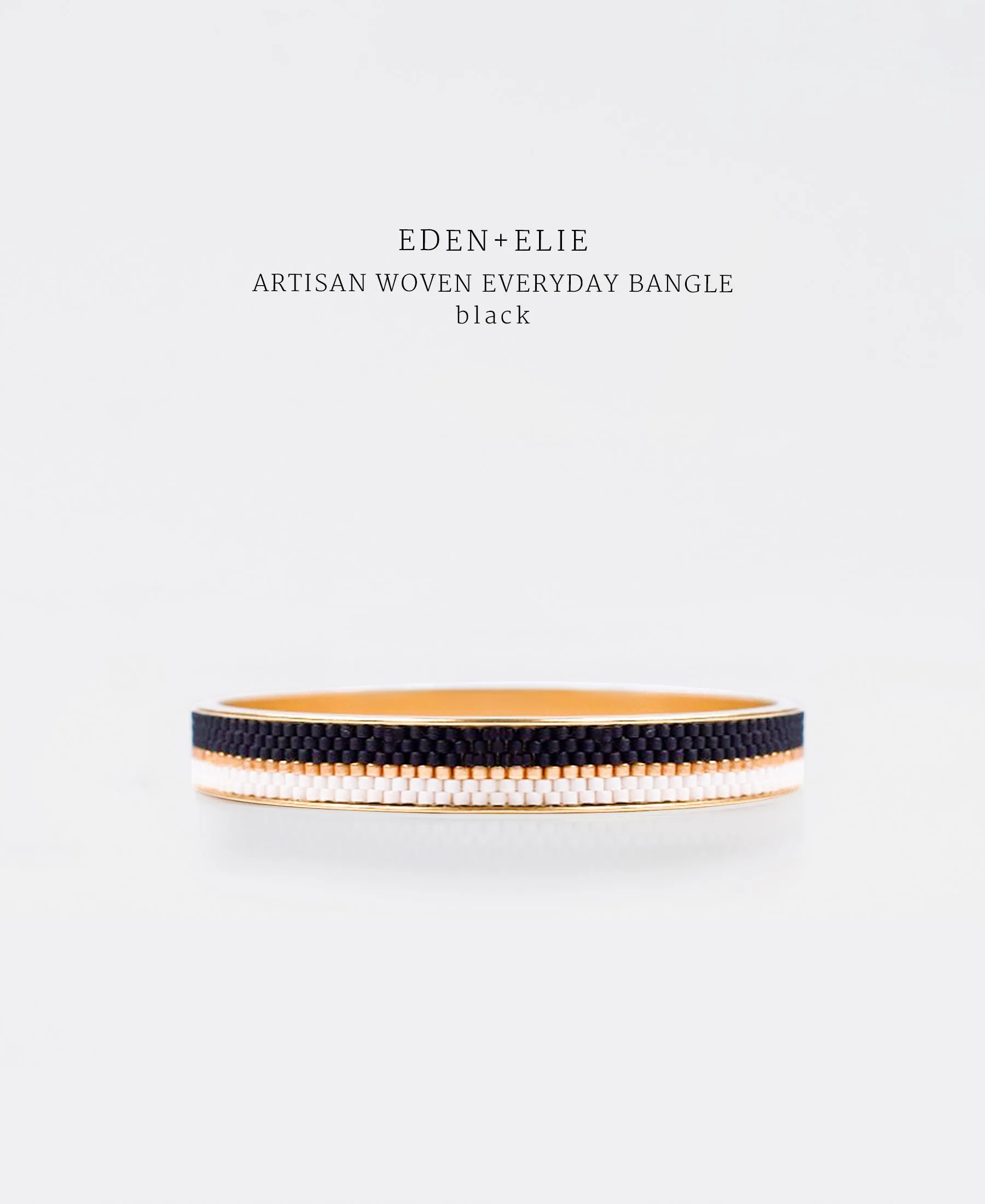 EDEN   ELIE Everyday Adjustable Length Necklace   Bangle Set - basic black