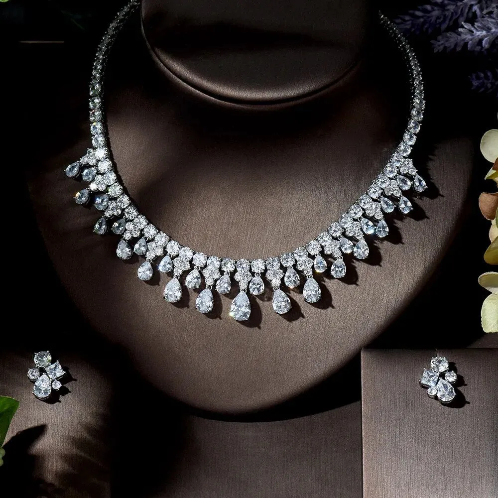 Elegant Bridal Necklace Earring Set