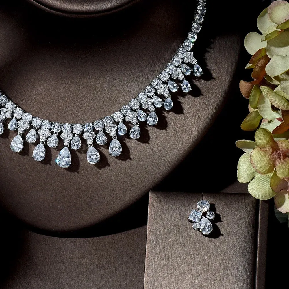 Elegant Bridal Necklace Earring Set