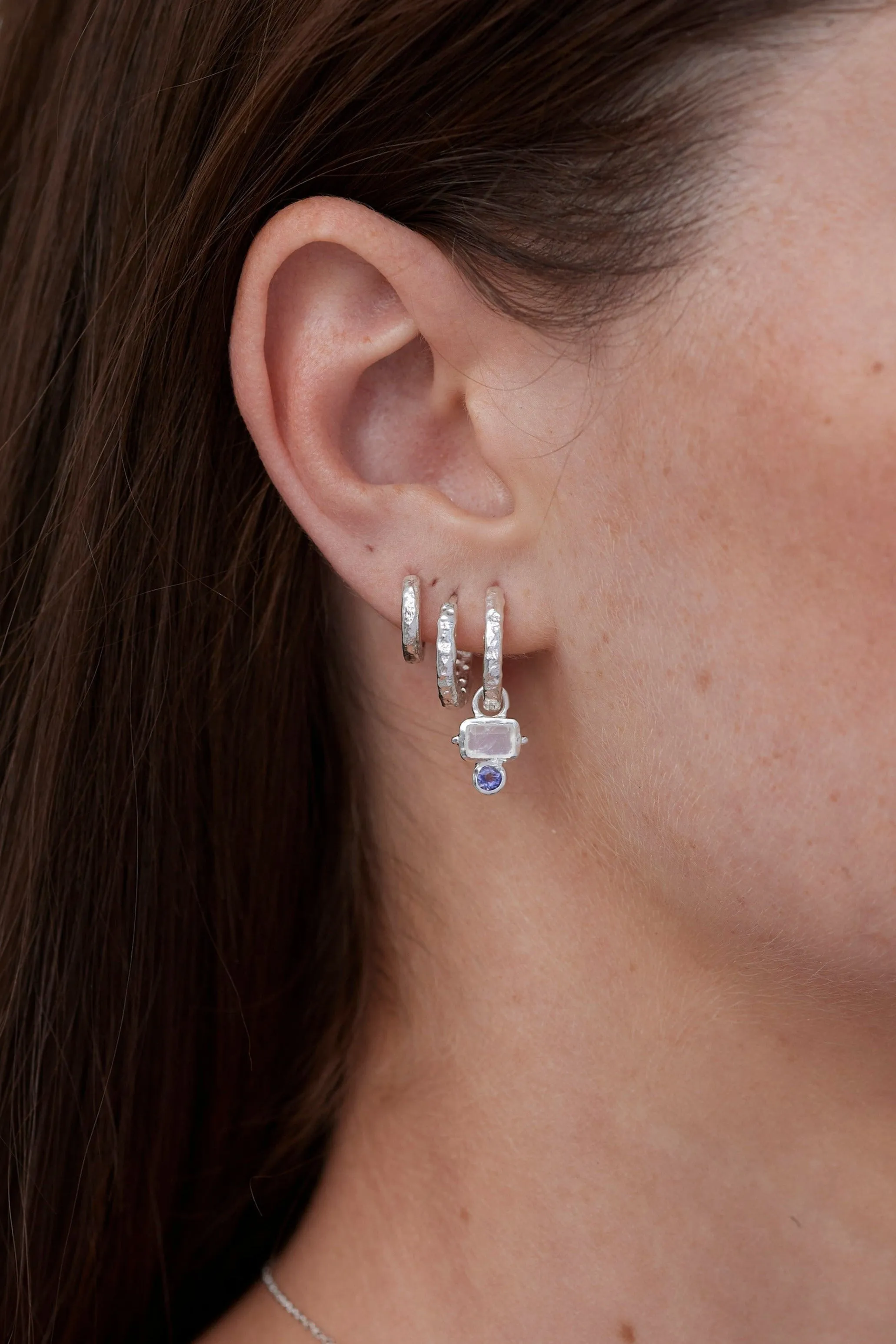 Ella Silver Moonstone & Iolite Charm