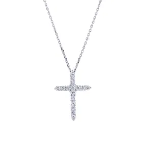 Faithful Cross Diamond Necklace 1/2ct