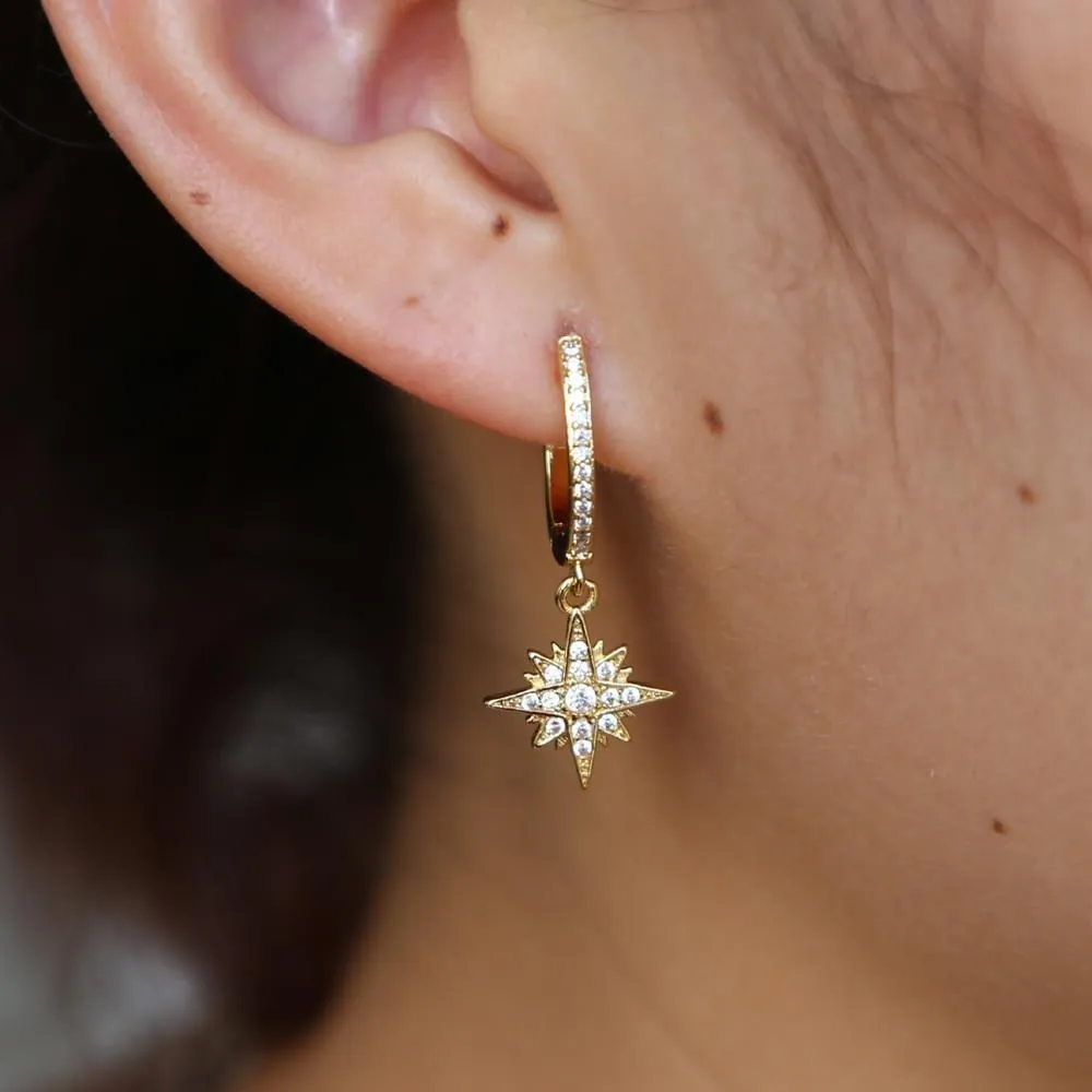 Fashion North Star Earrings Charm Jewelry