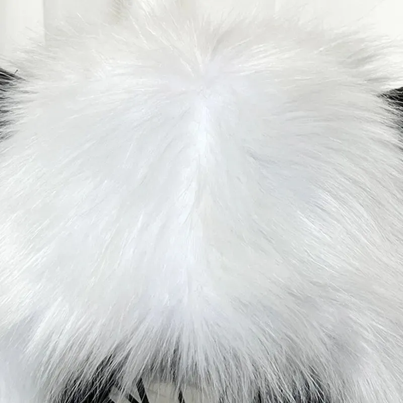 Faux Fur Bull Horns Hat