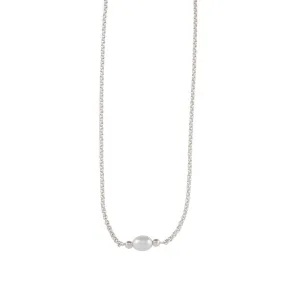 FINE BELCHER NECKLACE WITH PEARL