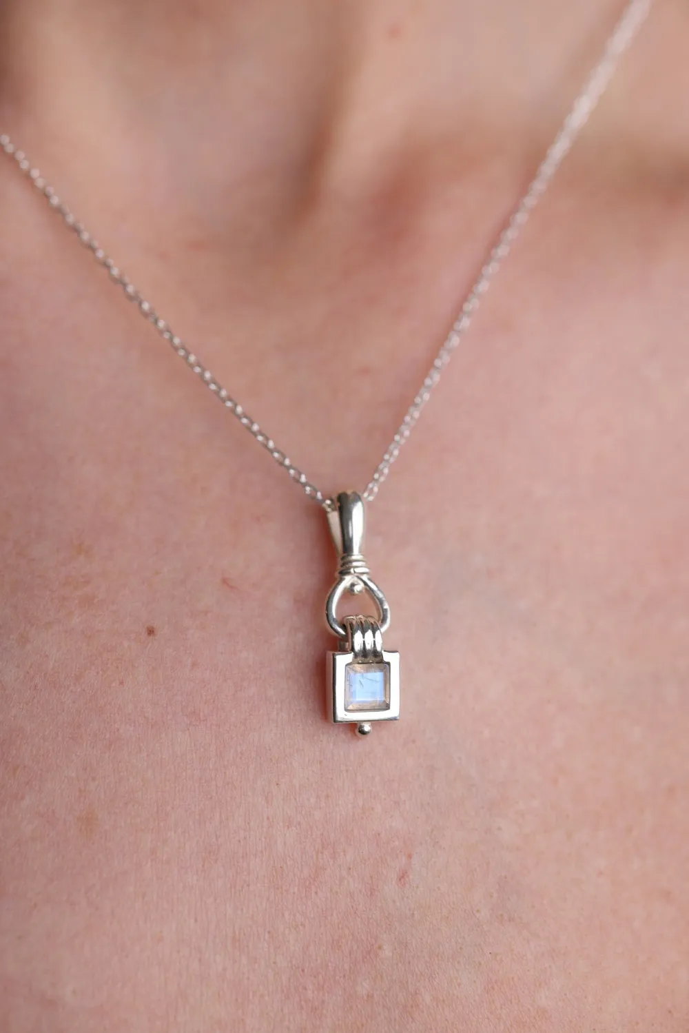 Freya Moonstone Silver Necklace