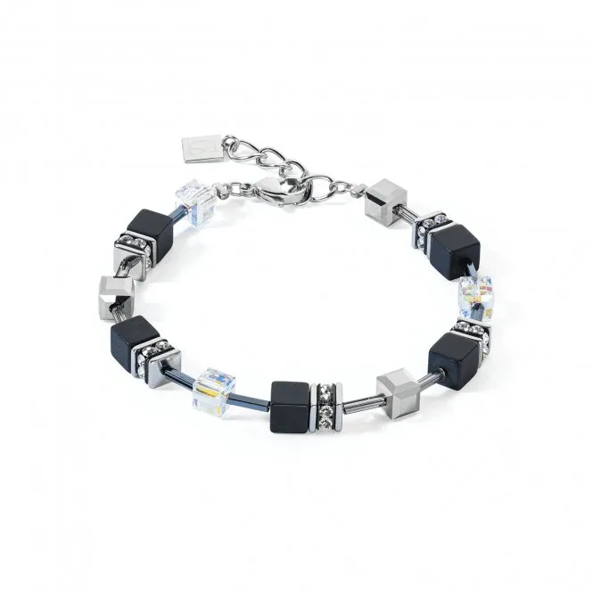 GeoCUBE® Iconic Precious Onyx Black-Crystal Bracelet 4018/30-1318