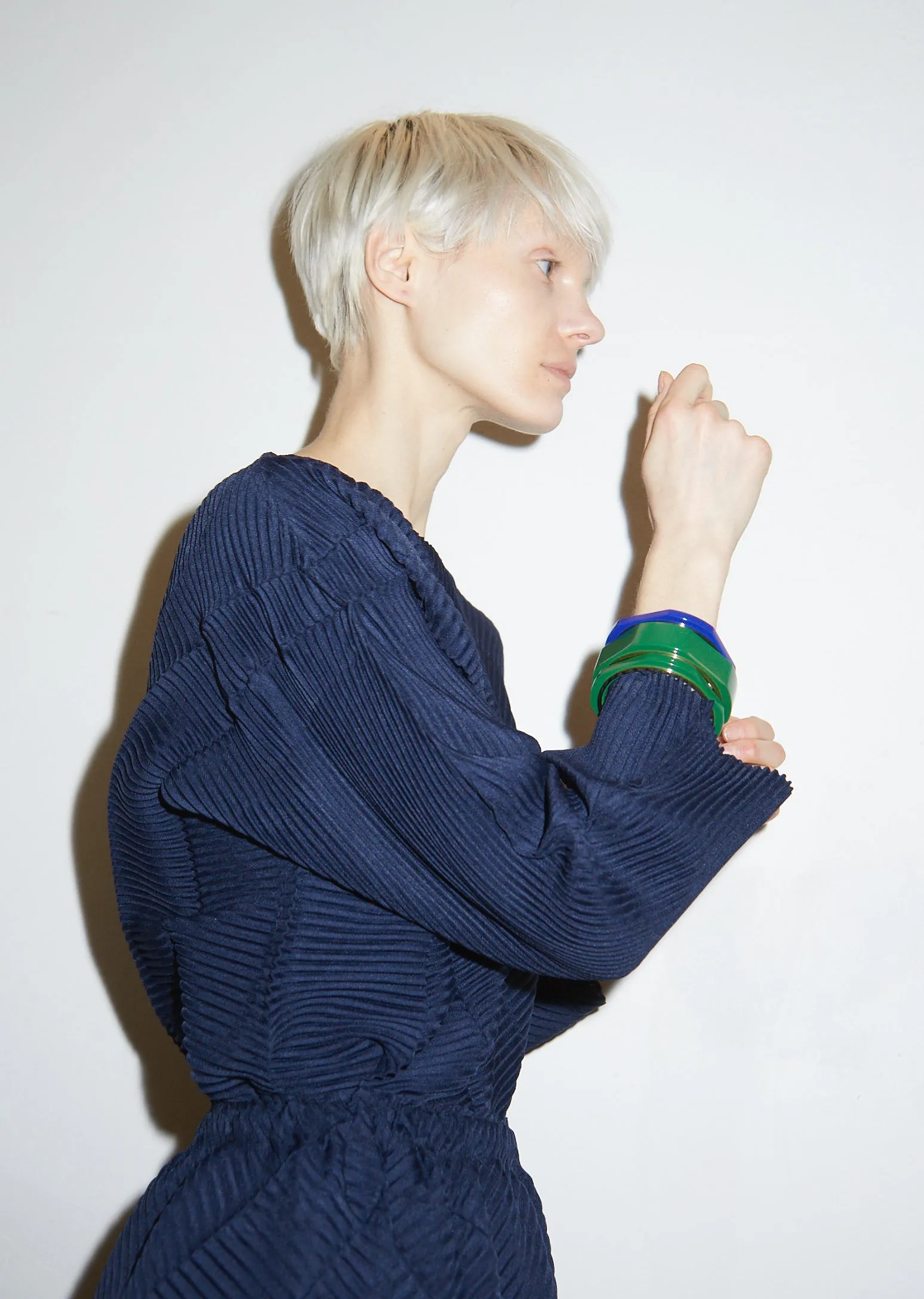 Geometric Lacquered Wood Bracelet