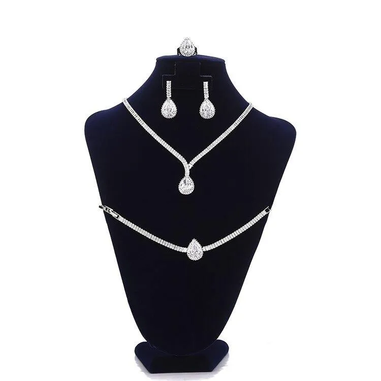 Gorgeous Wedding Jewelry with AAAA  Cubic Zirconia Diamonds and Crystals
