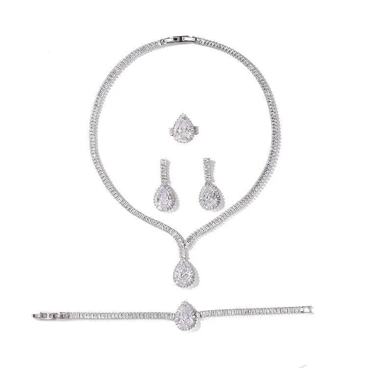 Gorgeous Wedding Jewelry with AAAA  Cubic Zirconia Diamonds and Crystals