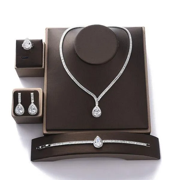 Gorgeous Wedding Jewelry with AAAA  Cubic Zirconia Diamonds and Crystals