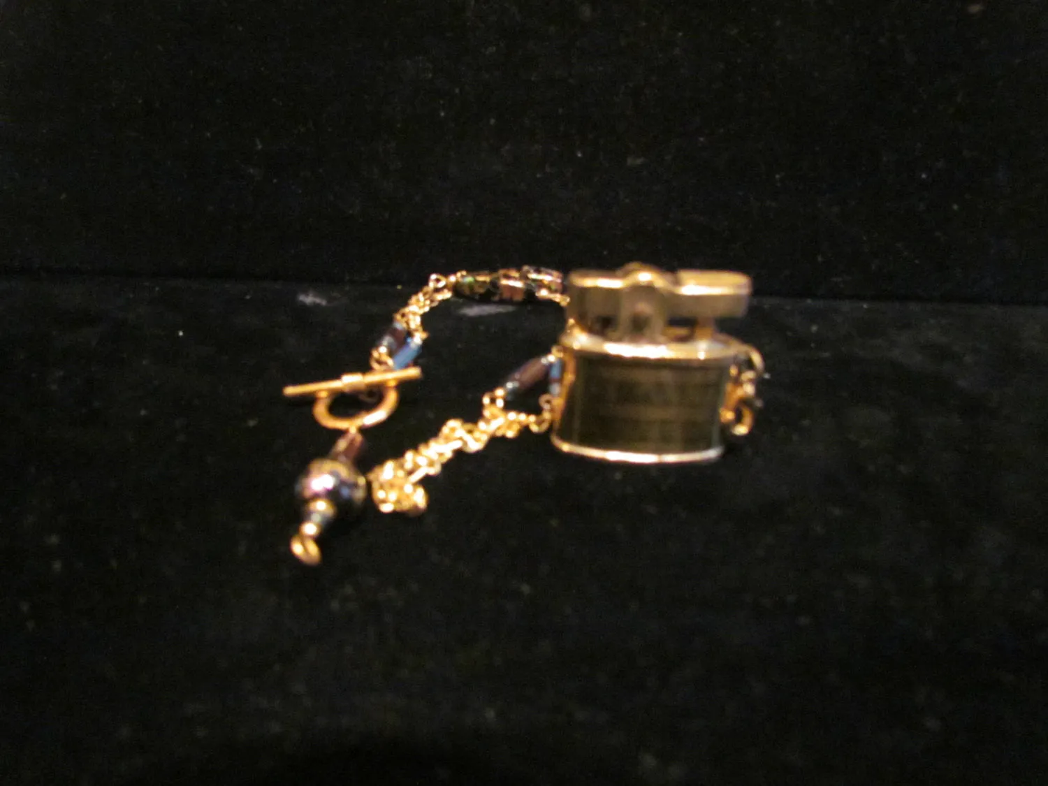 Handmade Beaded Lighter Necklace Gold Working Lighter Steampunk OOAK Pendant Necklace