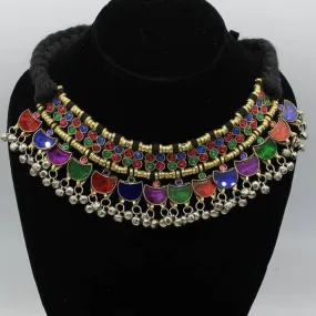 Handmade Black Turkmen Choker With Bells