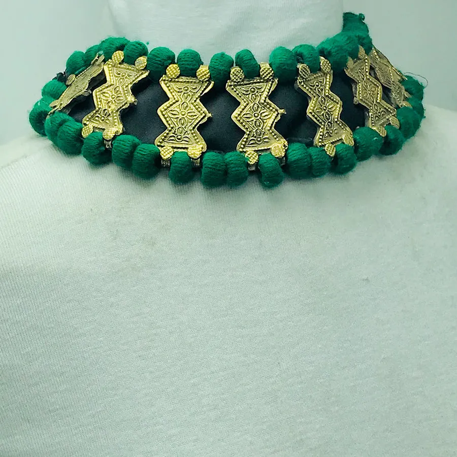 Handmade Green Vintage Choker Necklace