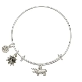 Hippopotamus Charm Bangle Bracelet