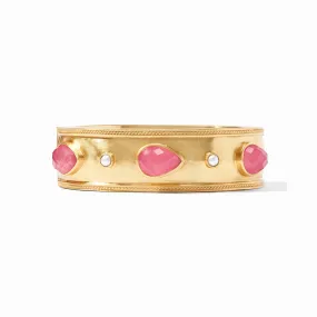 Julie Vos Cannes Stone Statement Hinge Bangle