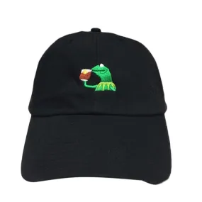 KERMIT NONE OF MY BUSINESS UNSTRUCTURED DAD HAT CAP FROG TEA LEBRON JAMES