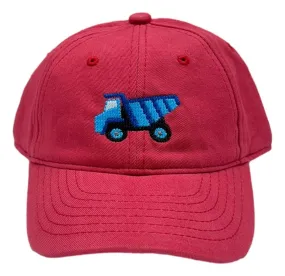 Kid's Needlepoint Hat - Blue Dump Truck