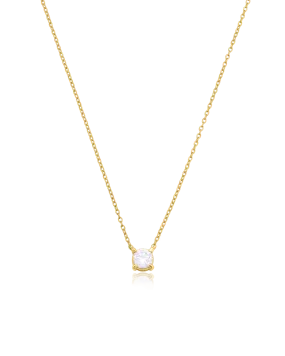 Lab Diamond Necklace - 14K Yellow Gold