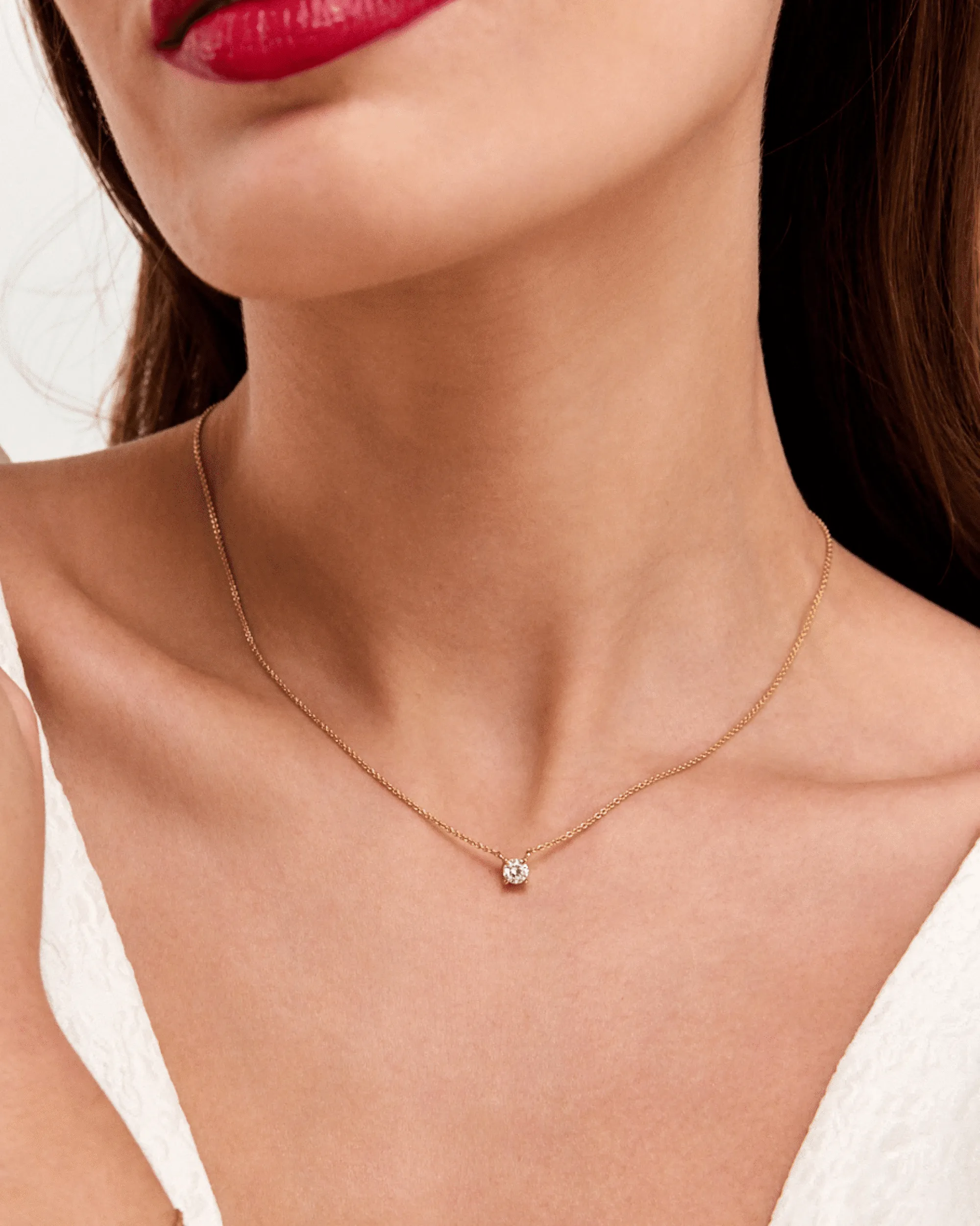 Lab Diamond Necklace - 14K Yellow Gold