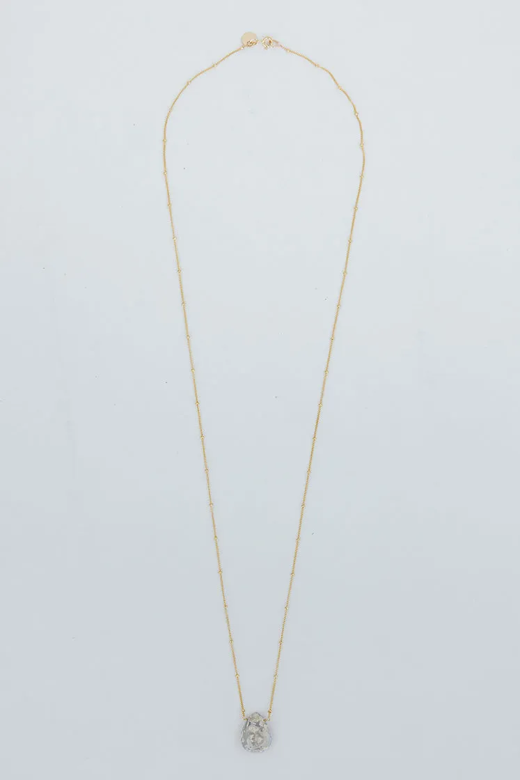Large Single Stone Necklace - Opal