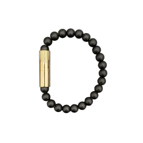 Les Fines Lames Punch Bracelet GOLD OYNX MATTE 8mm Medium