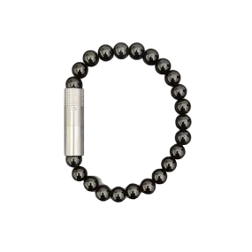 Les Fines Lames Punch Bracelet STEEL ONYX 8mm Medium
