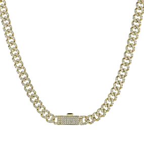Lock Necklace in 14k Gold with Diamonds