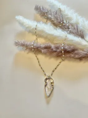 Long Clear Arrowhead Necklace