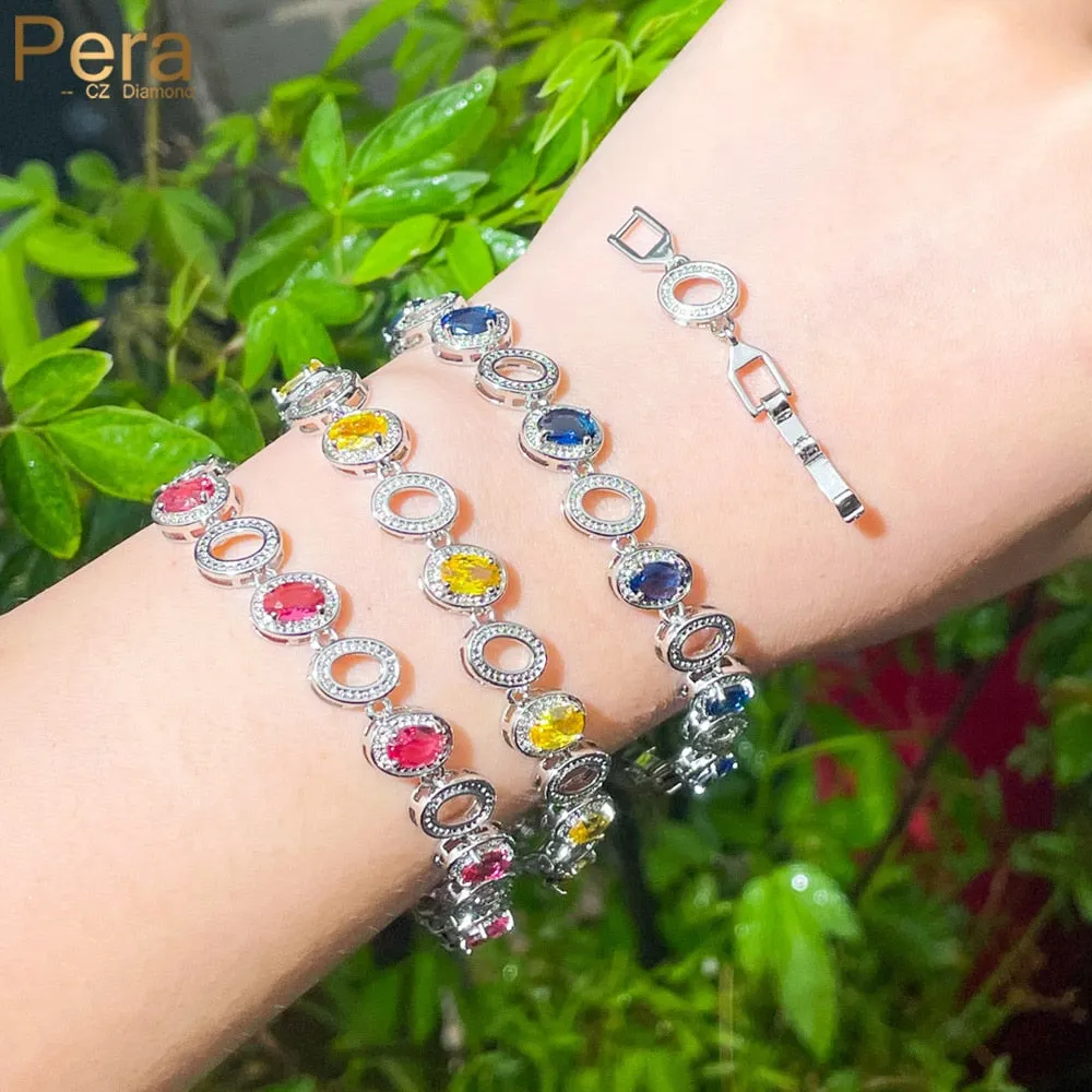 Luxury Jewelry Oval Crystal Bangle Bracelet for a Friend with Yellow Zircon in Silver Color