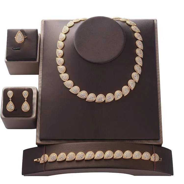 Luxury Wedding Jewelry Set  with AAAA  High Quality Cubic Zirconia Diamonds