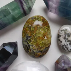 Matrix Green Opal Palm Stone (#3)