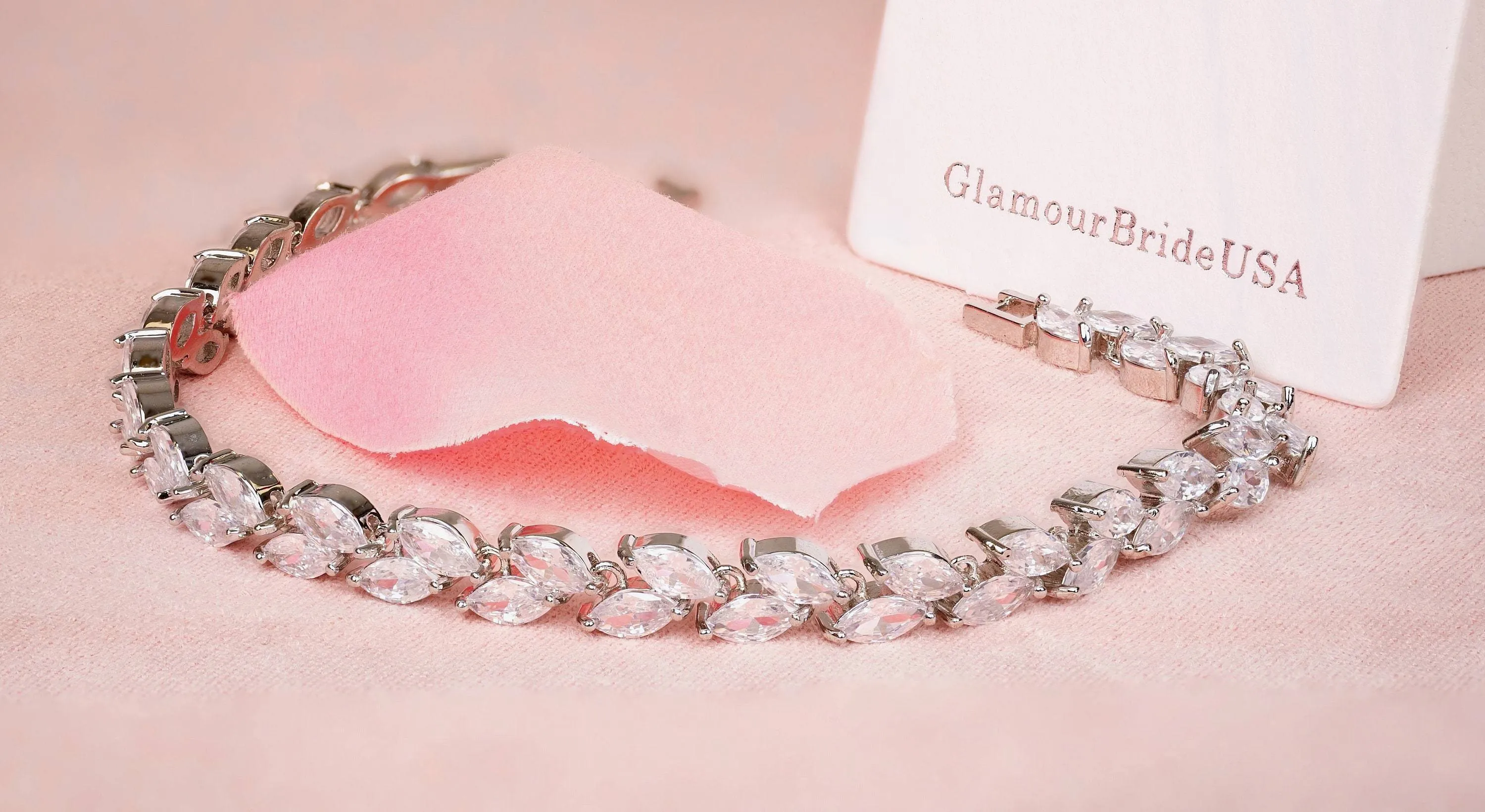 Megan -  Bridal Crystal Teardrop Earrings