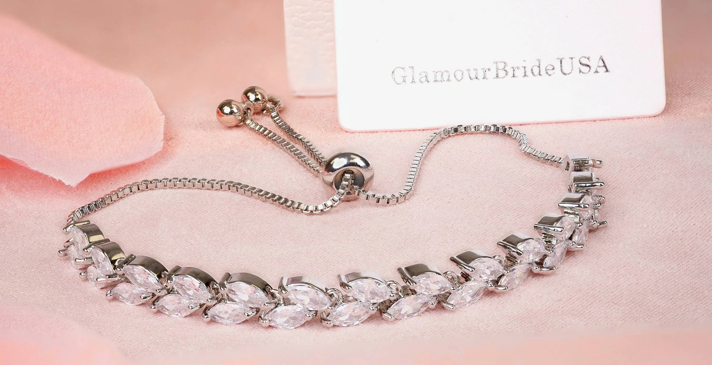Megan -  Bridal Crystal Teardrop Earrings